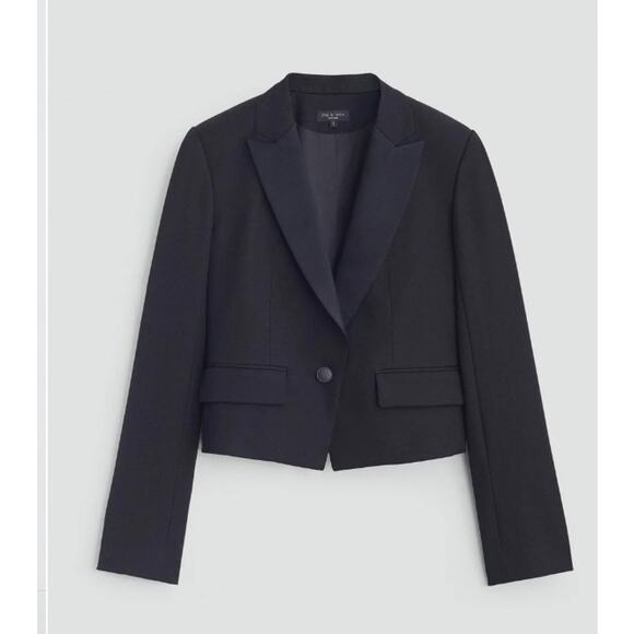 New Rag & Bone Valerie Wool Blazer in Black Size 00 New with Tags - Picture 6 of 8